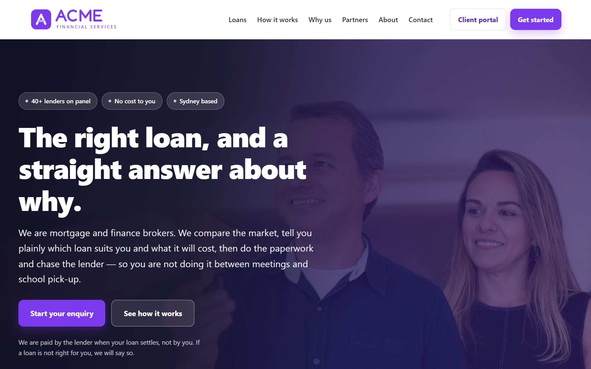ACME Financial Services, a demonstration mortgage broker website