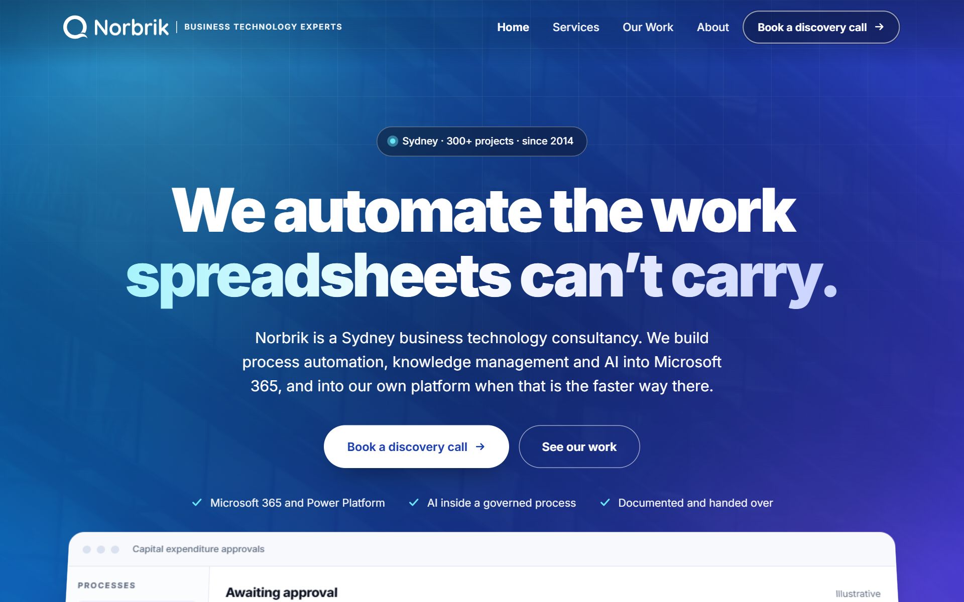 The Norbrik consultancy website